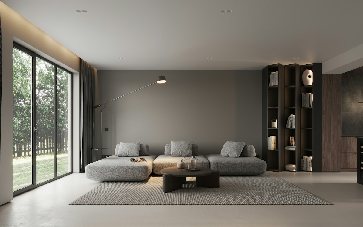 Imagen de referencia de un salón con un gran ventanal